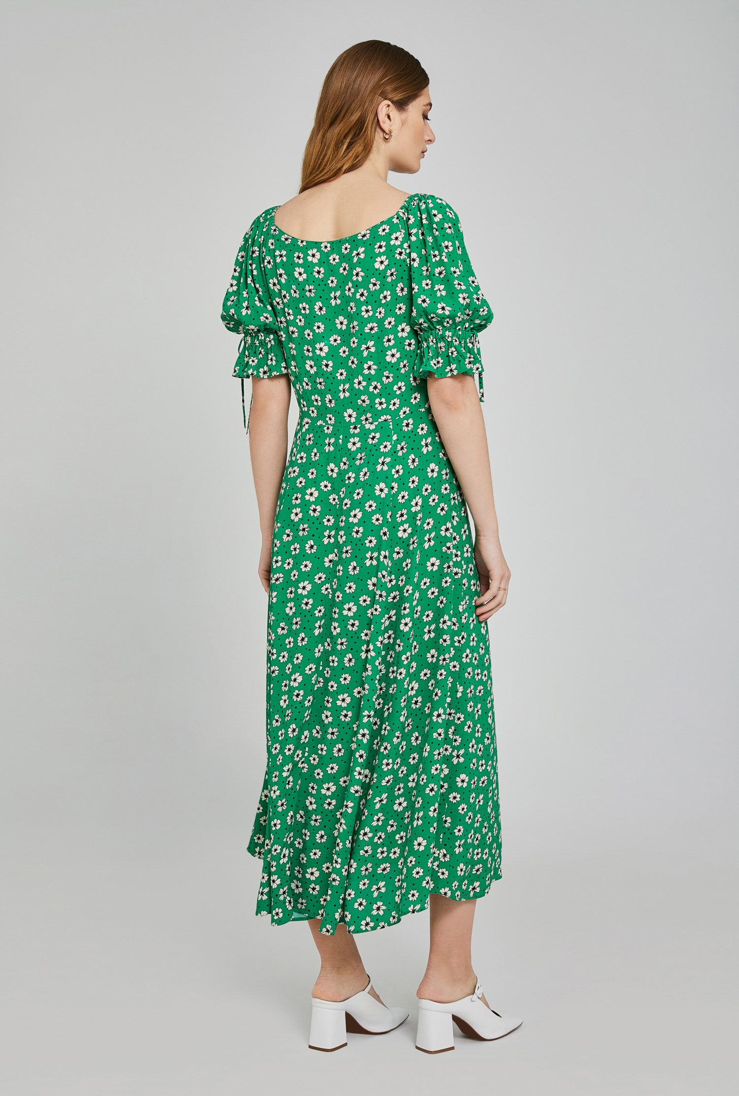 Melina Green Floral Midi Dress | Ghost London