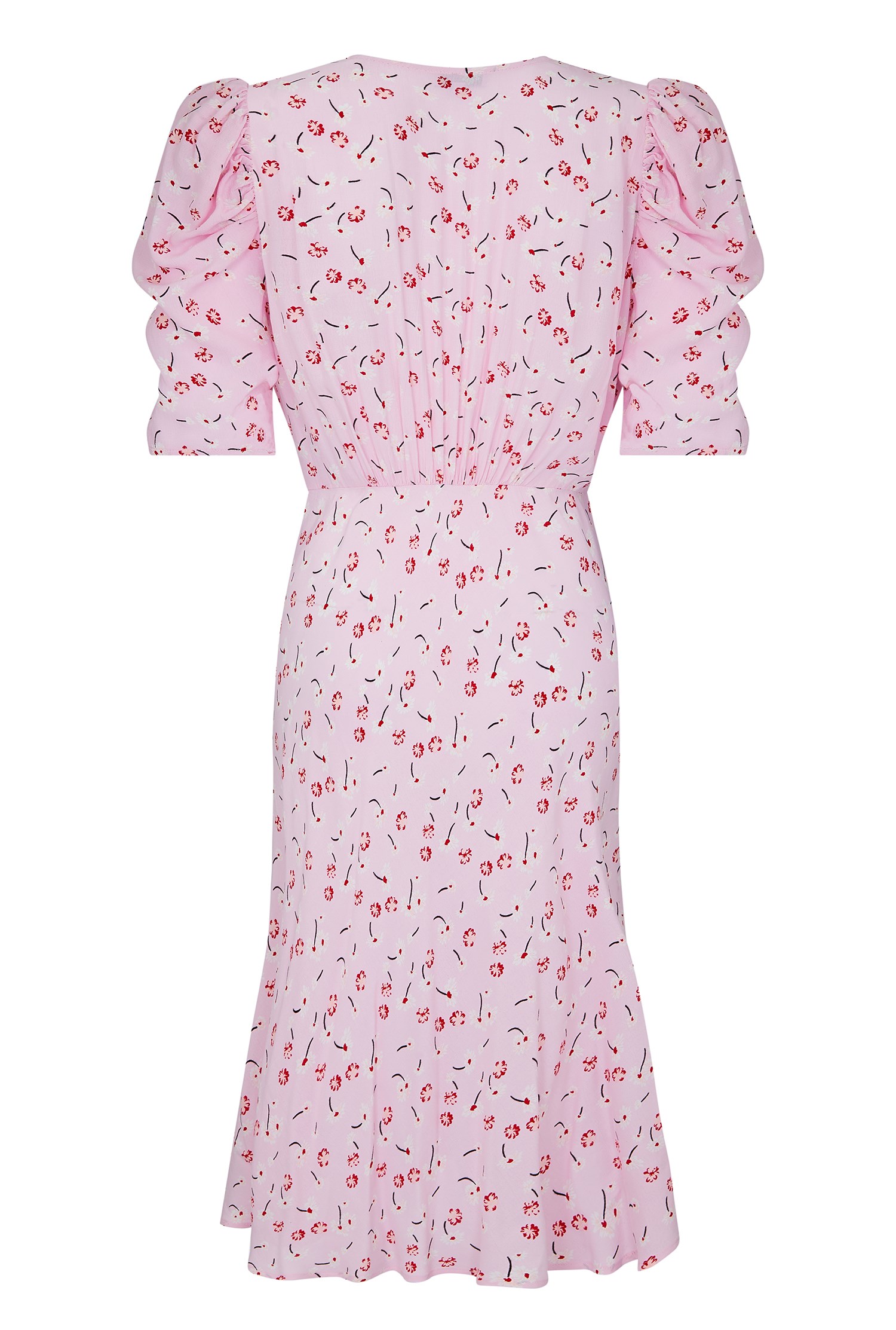Angelina Pink Floral Wrap Dress | Ghost London