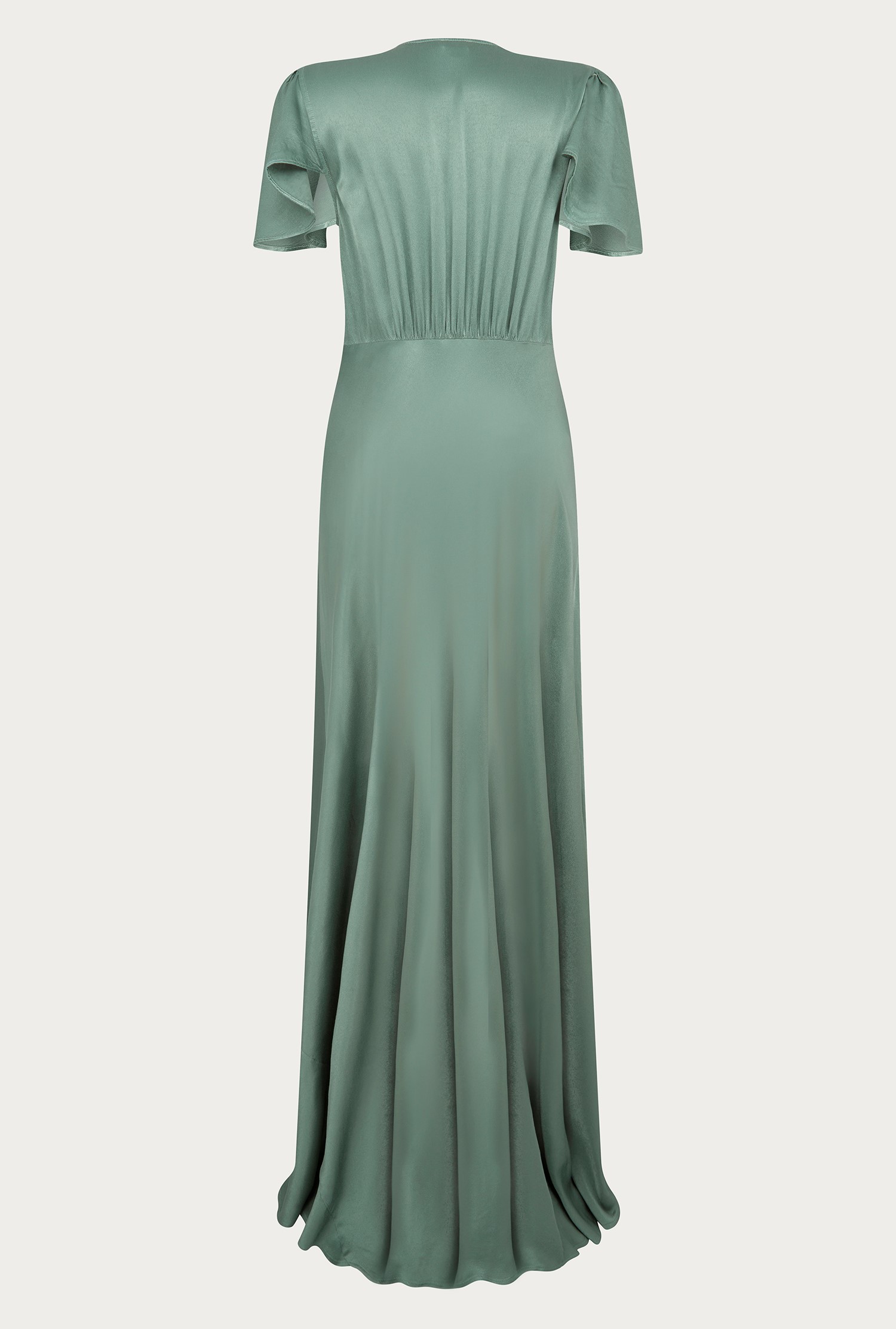 Delphine Sage Green Satin Maxi Dress | Ghost London | Ghost London