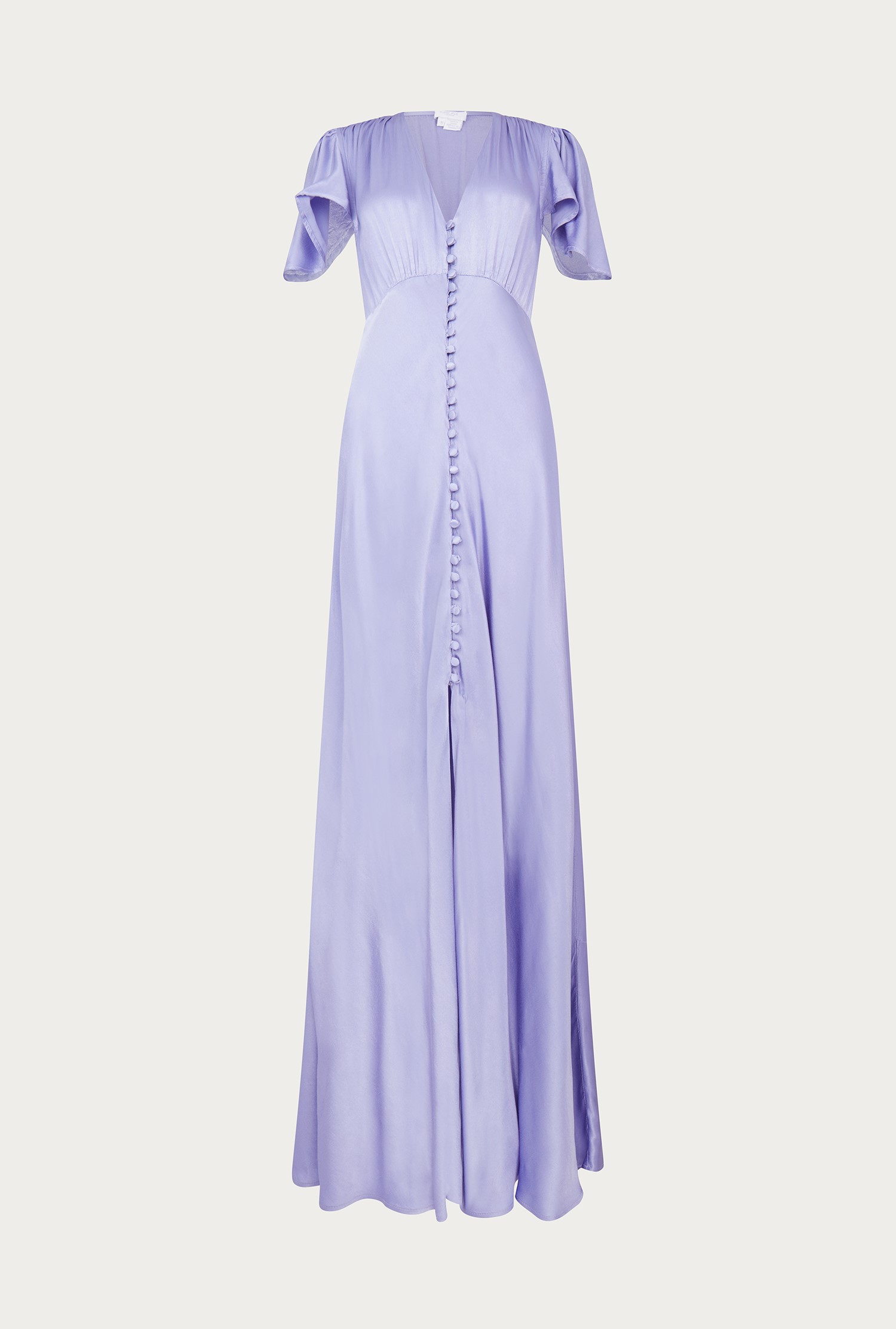 Delphine Violet Satin Maxi Dress | Ghost London