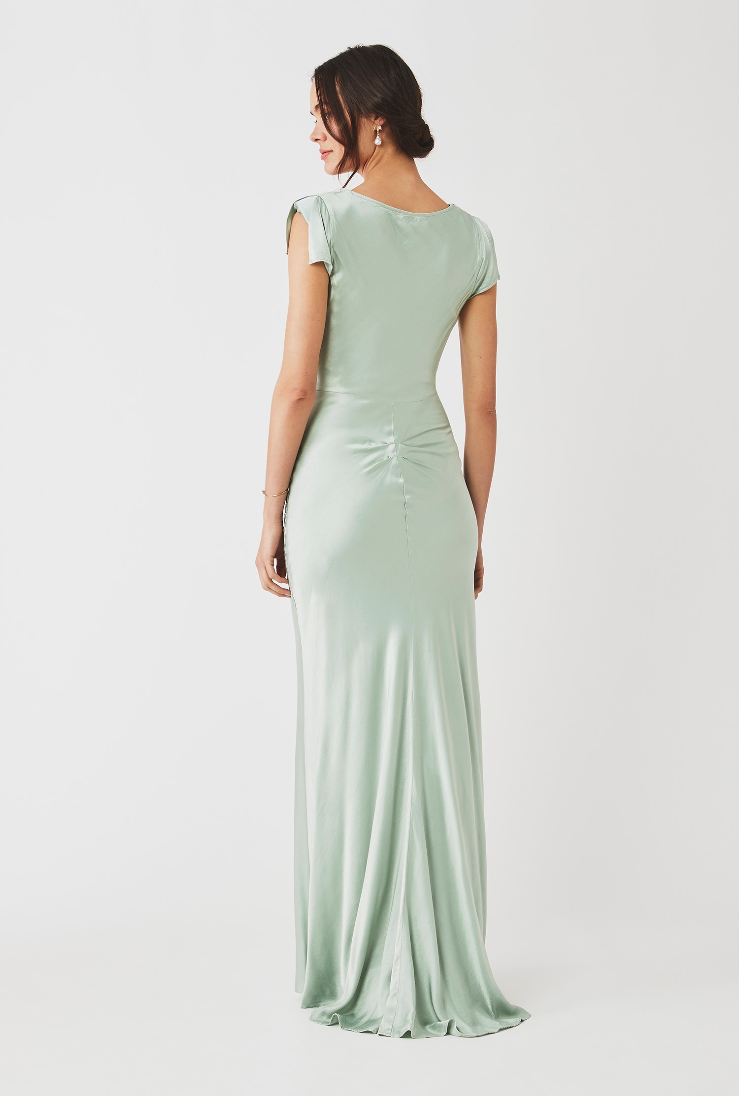 Sylvia Dress Dusty Green Ghost.co.uk