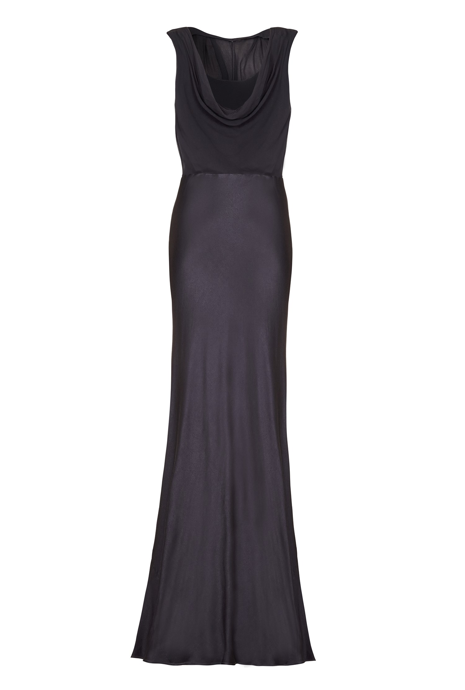 Claudia Long Charcoal Evening Gown Dress | Ghost London