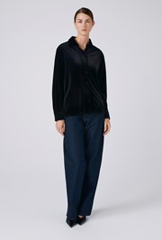 Ellie Velvet Button Down Shirt