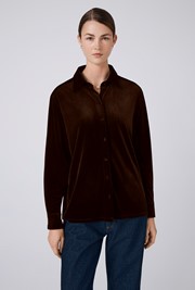 Ellie Velvet Button Down Shirt
