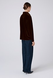 Ellie Velvet Button Down Shirt