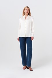 Ellie Satin Collared Shirt