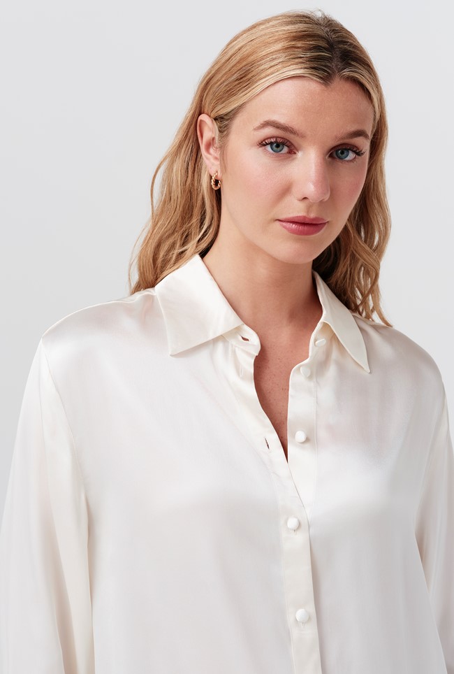 Ellie Satin Collared Shirt