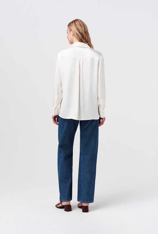 Ellie Satin Collared Shirt