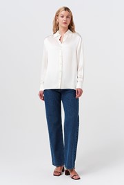 Ellie Satin Collared Shirt