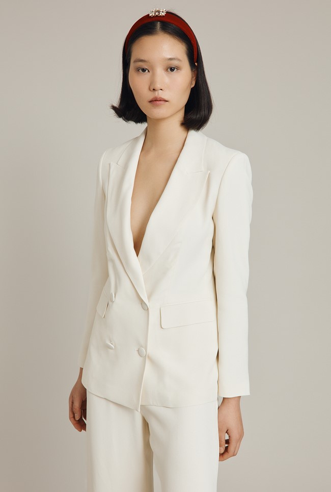Viola Crepe Blazer Jacket