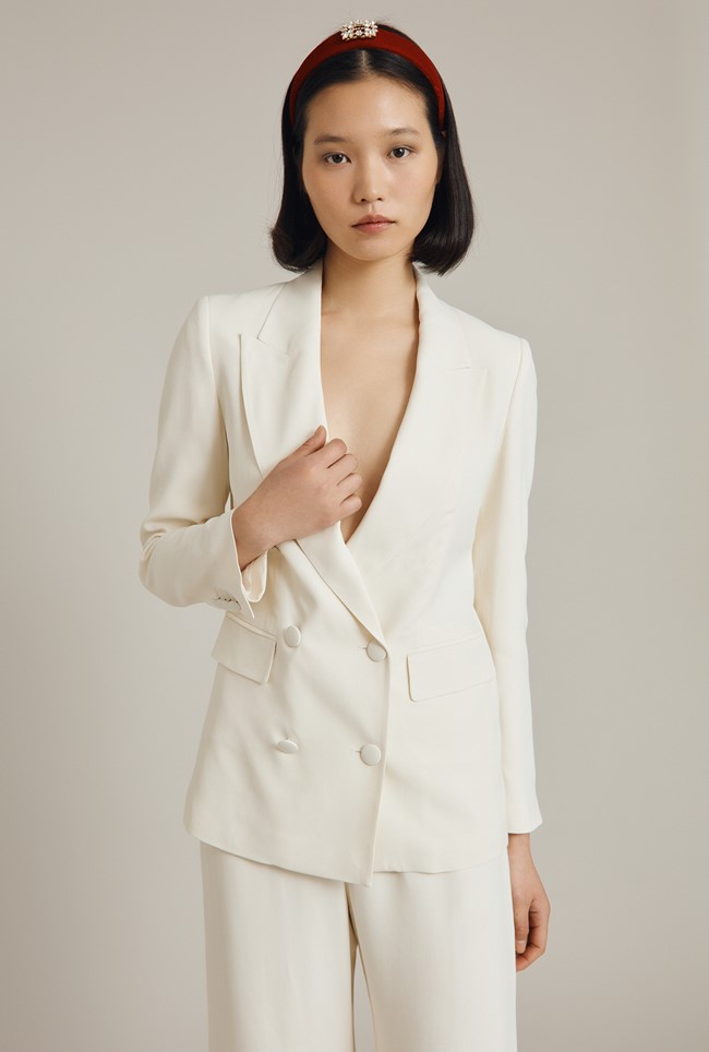 Viola Crepe Blazer Jacket