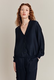 Mia Satin Bomber Jacket