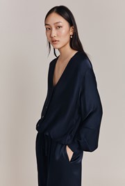 Mia Satin Bomber Jacket