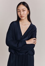 Mia Satin Bomber Jacket