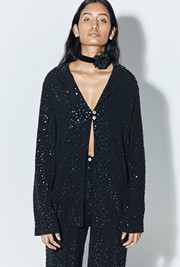Charlotte Sequins Crepe Jacket