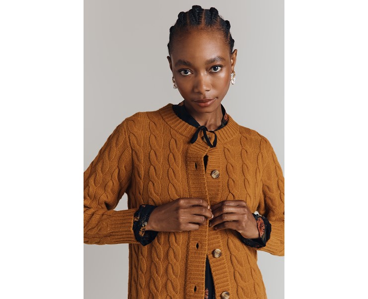 Evie Cable Knit Cardigan | Ghost London