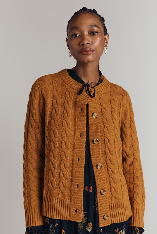 Evie Cable Knit Cardigan