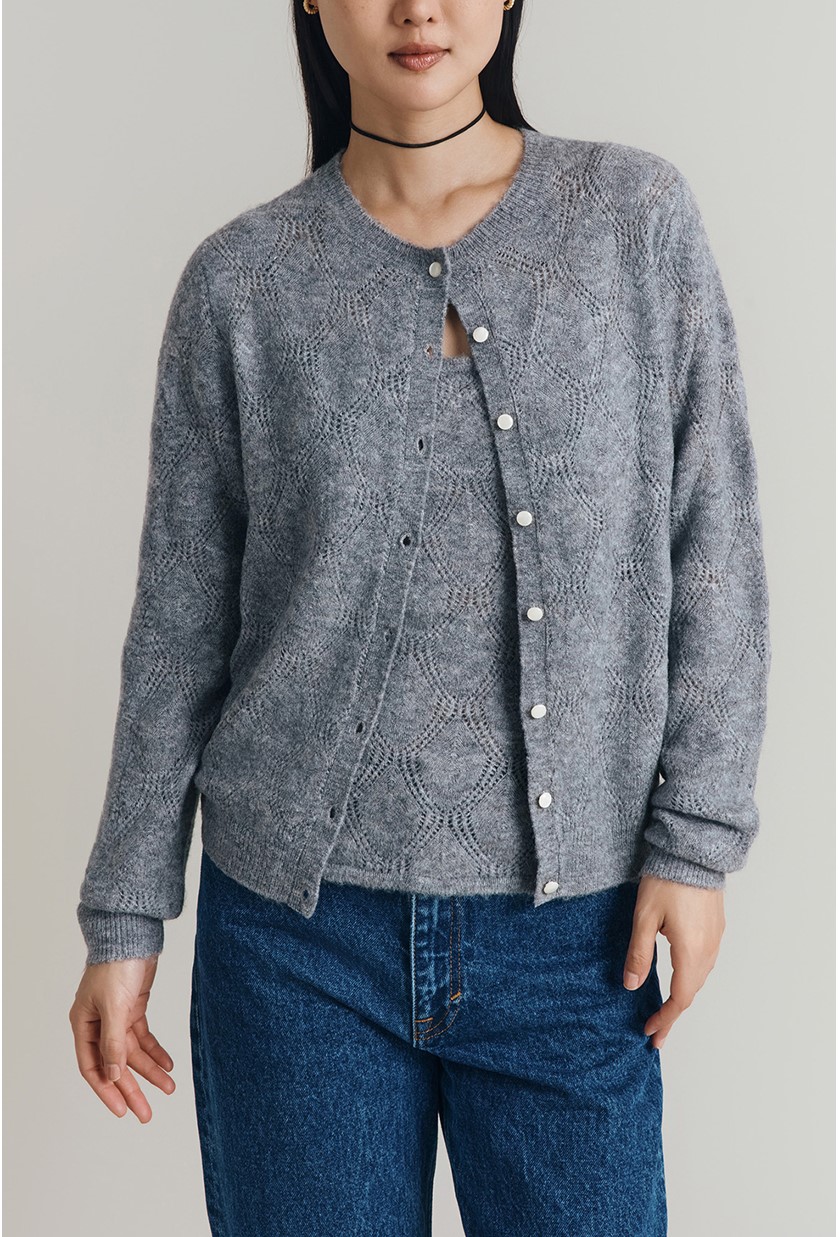 Sadie Pointelle Cardigan | Ghost London