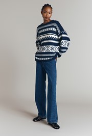  Sandia Round Neck Fairisle Jumper