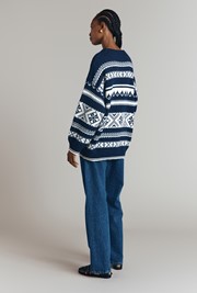  Sandia Round Neck Fairisle Jumper