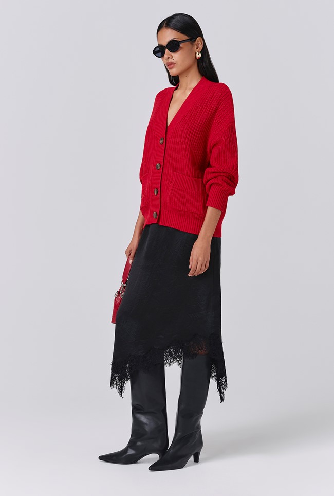 Lyla Knitted V Neck Cardigan