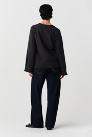Darcy V-Neck Rolled Hem Knitted Cardigan