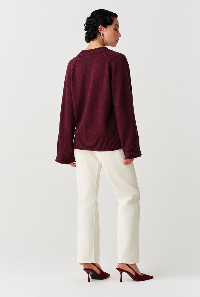 Darcy V-Neck Rolled Hem Knitted Cardigan