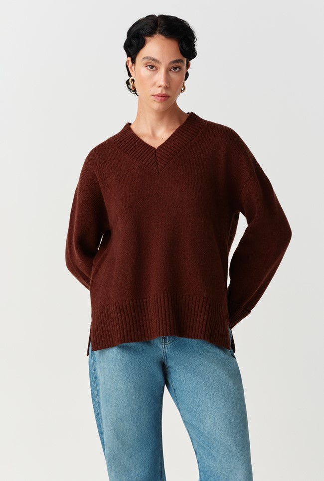Jenny V-Neck Knitted Jumper