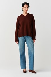 Jenny V-Neck Knitted Jumper