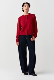 Sandra Embroidered Round Neck Knitted Cardigan