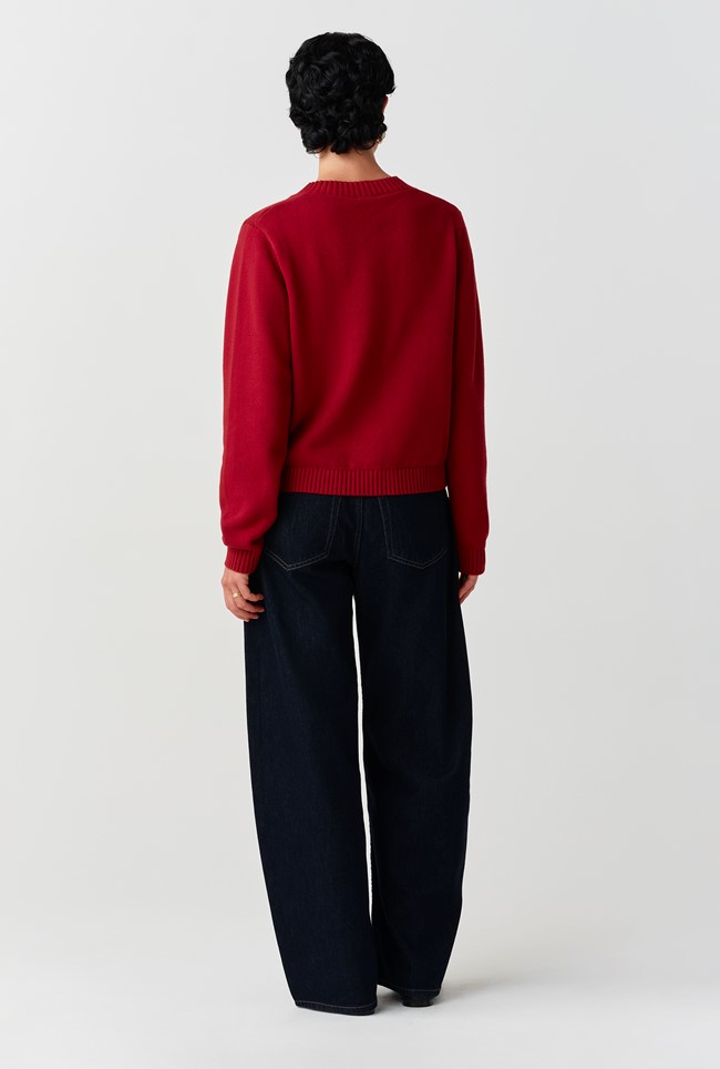 Sandra Embroidered Round Neck Knitted Cardigan