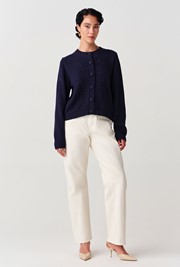 Sandra Embroidered Round Neck Knitted Cardigan