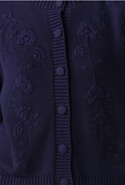 Sandra Embroidered Round Neck Knitted Cardigan
