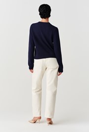 Sandra Embroidered Round Neck Knitted Cardigan