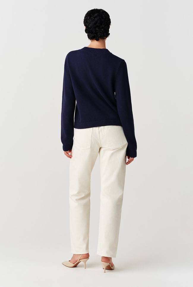 Sandra Embroidered Round Neck Knitted Cardigan