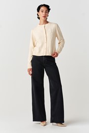 Sandra Embroidered Round Neck Knitted Cardigan