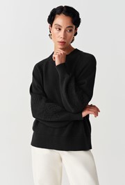 Olivia Embroidered Round Neck Knitted Jumper