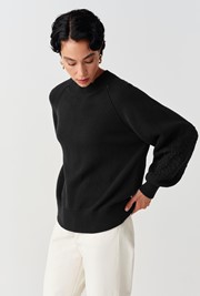 Olivia Embroidered Round Neck Knitted Jumper