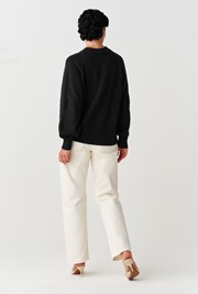 Olivia Embroidered Round Neck Knitted Jumper