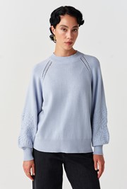 Olivia Embroidered Round Neck Knitted Jumper
