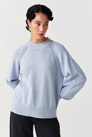 Olivia Embroidered Round Neck Knitted Jumper