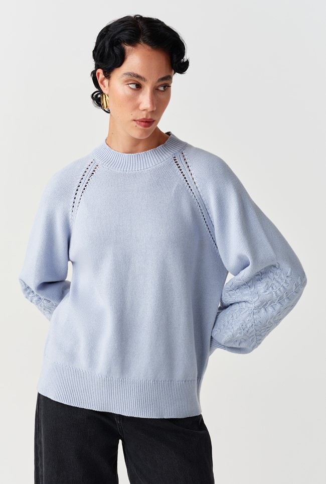 Olivia Embroidered Round Neck Knitted Jumper