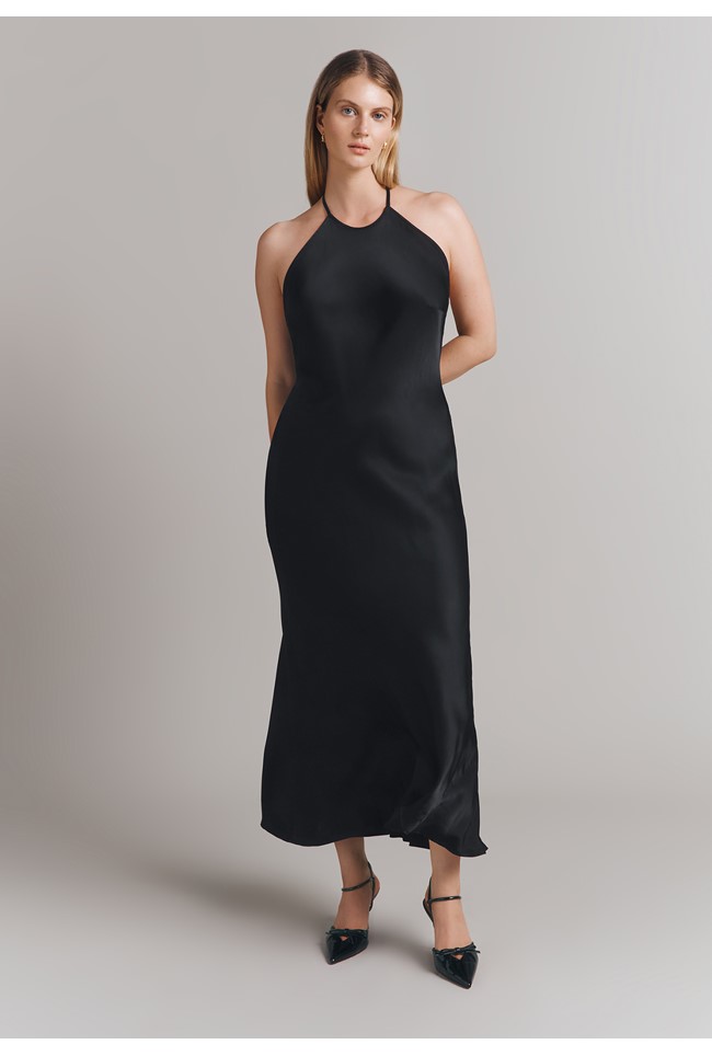 Chloe Satin Midi Slip Dress