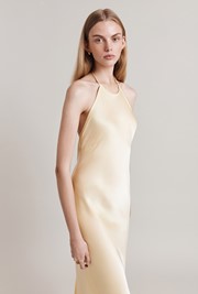 Chloe Satin Midi Slip Dress