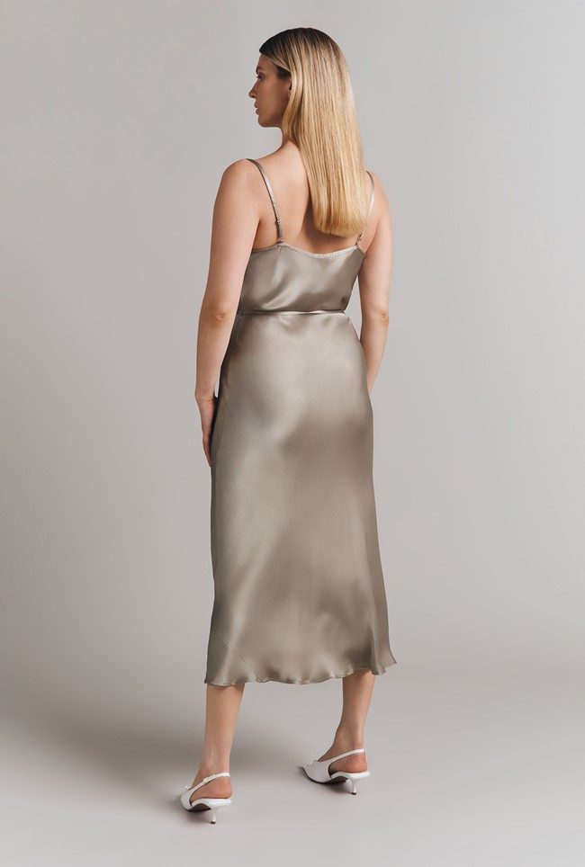 Alice Satin Midi Slip Dress