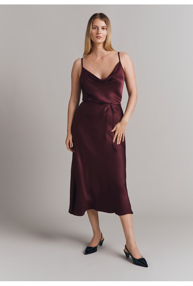 Alice Satin Midi Slip Dress