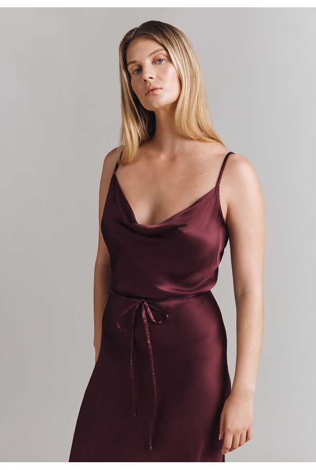 Alice Satin Midi Slip Dress