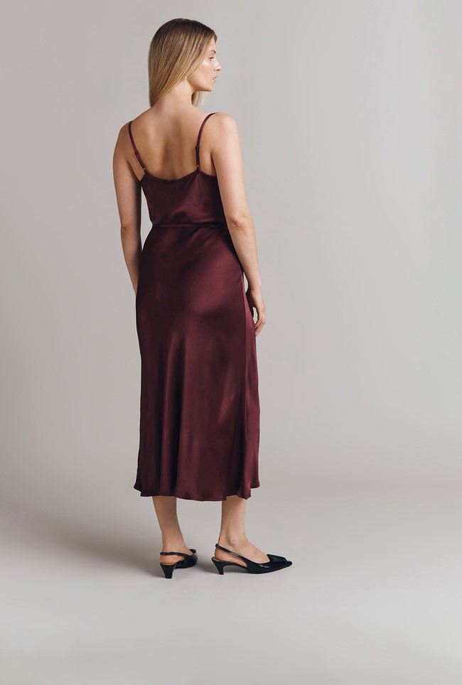 Alice Satin Midi Slip Dress