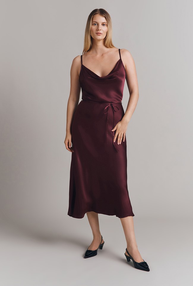 Alice Satin Midi Slip Dress