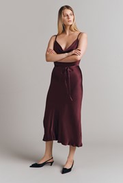 Alice Satin Midi Slip Dress